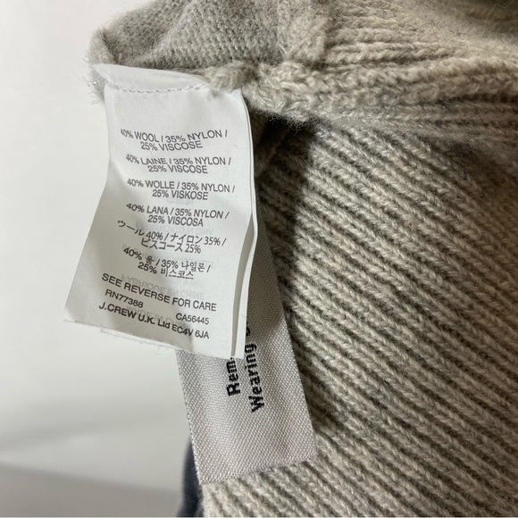 J.Crew XS Extra Small Hugo Guinness™ J.Crew Dazzling Wool Blend Sweater Gray - Picture 6 of 9